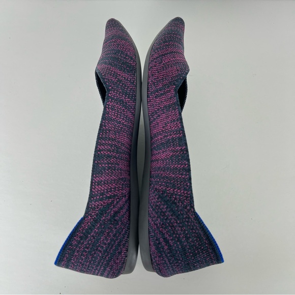 ROTHY’S The Point Magenta Heather Purple Blue Pointed Toe Slip On Flats Sz 9.5 - Picture 9 of 15